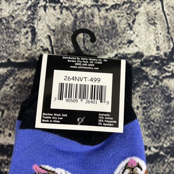 Fun Circle Men's Blue Dogs Sox size 10-13 Crew Socks 2 Pair Shoe sz 6-12 - Picture 7 of 7